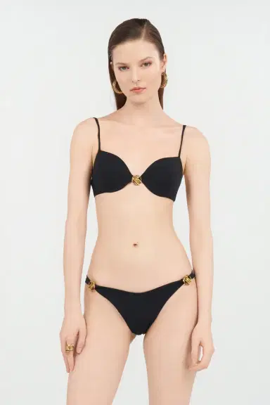 Roberto Cavalli Bikini Top with Logo Detail | Thumbnail 2