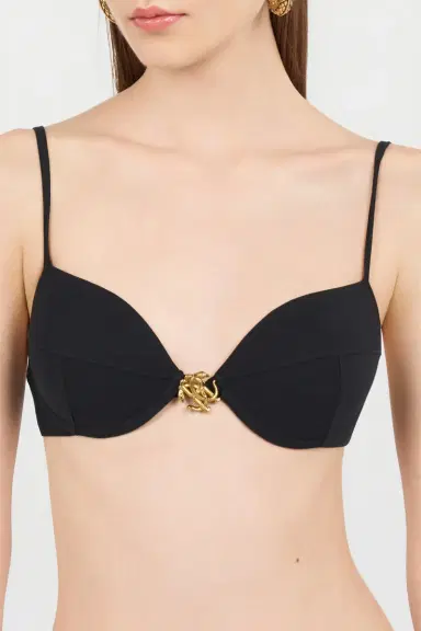 Roberto Cavalli Bikini Top with Logo Detail | Thumbnail 5