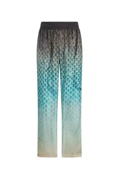 Roberto Cavalli Monogram Print Silk Trousers | Thumbnail 1