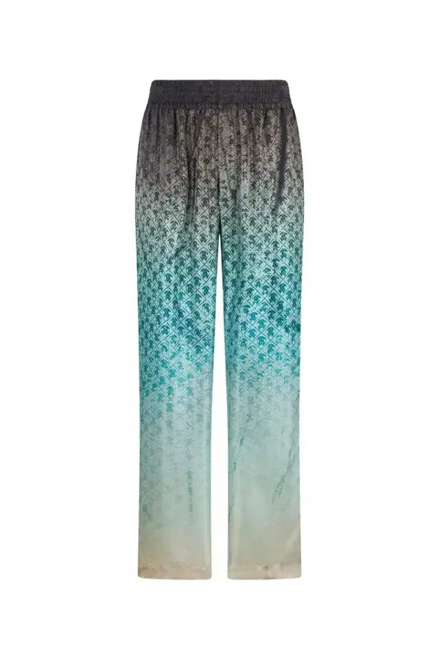 Roberto Cavalli Monogram Print Silk Trousers
