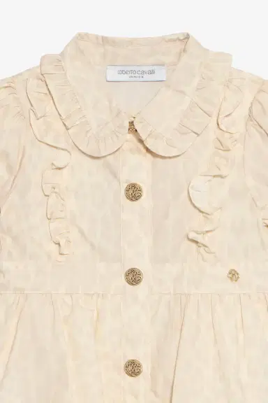 Roberto Cavalli Cotton dress with ruffles | Thumbnail 4