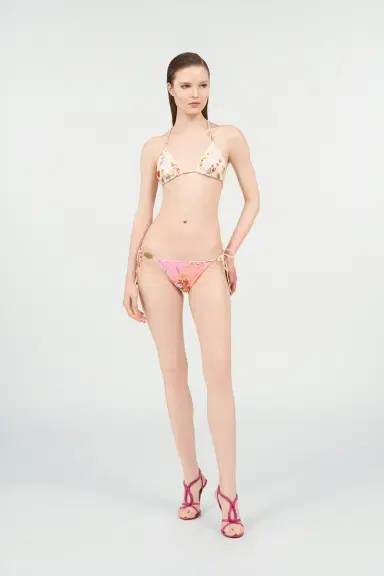 Roberto Cavalli Miami Flowers Print Bikini Bottom | Thumbnail 7