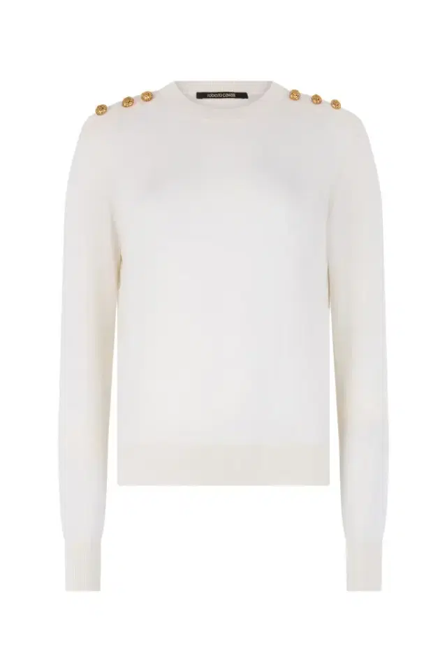 Roberto Cavalli Sweater with gold buttons