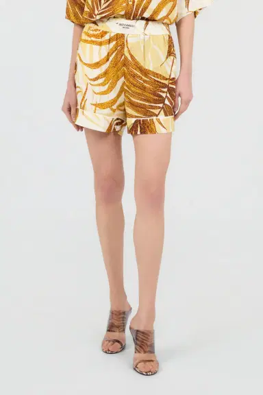 Roberto Cavalli Golden Palm Print Shorts | Thumbnail 2 Roberto Cavalli Golden Palm Print Shorts | Thumbnail 2