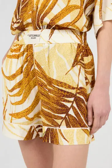 Roberto Cavalli Golden Palm Print Shorts | Thumbnail 4 Roberto Cavalli Golden Palm Print Shorts | Thumbnail 4