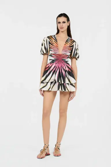 Roberto Cavalli Ray Of Paradise Print Dress Mini | Thumbnail 2 Roberto Cavalli Ray Of Paradise Print Dress Mini | Thumbnail 2