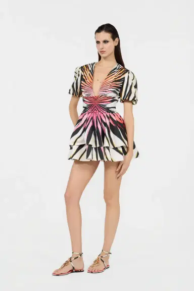 Roberto Cavalli Ray Of Paradise Print Dress Mini | Thumbnail 6 Roberto Cavalli Ray Of Paradise Print Dress Mini | Thumbnail 6