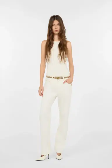 Roberto Cavalli White Sleeveless Top with Serpentine Print | Thumbnail 7