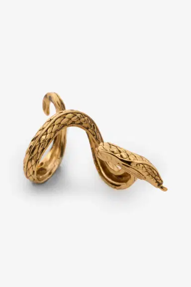 Roberto Cavalli Antique Gold Snake Ring | Thumbnail 3