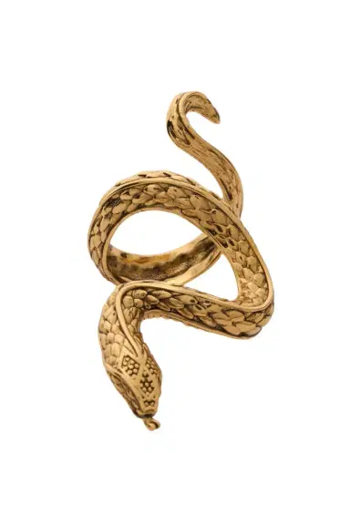 Roberto Cavalli Antique Gold Snake Ring | Thumbnail 1