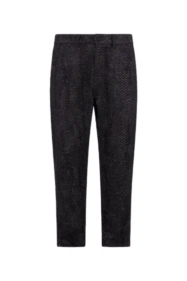 Roberto Cavalli Black Textured Trousers | Thumbnail 1 Roberto Cavalli Black Textured Trousers | Thumbnail 1