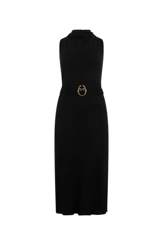 Roberto Cavalli Midi Dress with Snake Detail