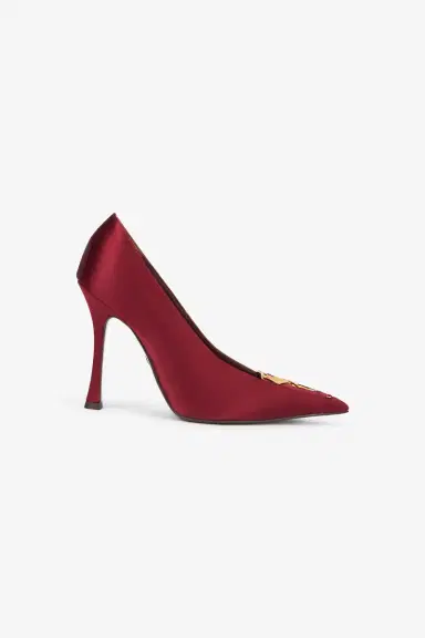 Roberto Cavalli Burgundy Pumps With Leaf Insert | Thumbnail 2 Roberto Cavalli Burgundy Pumps With Leaf Insert | Thumbnail 2