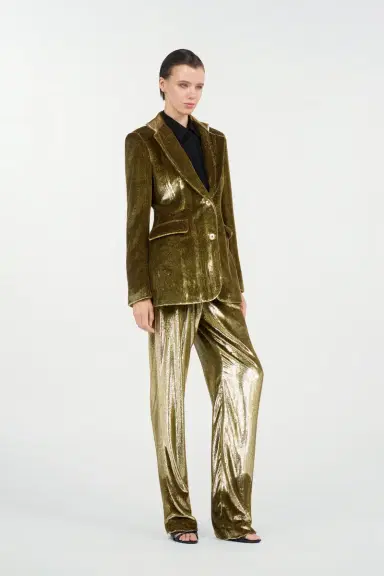 Roberto Cavalli Gold Velvet Blazer | Thumbnail 2 Roberto Cavalli Gold Velvet Blazer | Thumbnail 2
