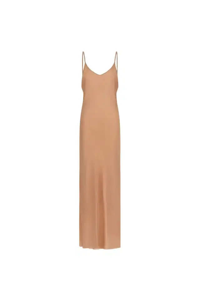 Roberto Cavalli Beige Maxi Slip Dress