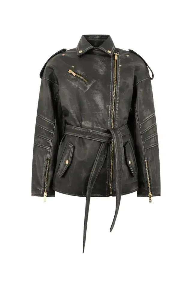 Roberto Cavalli Black Leather Jacket
