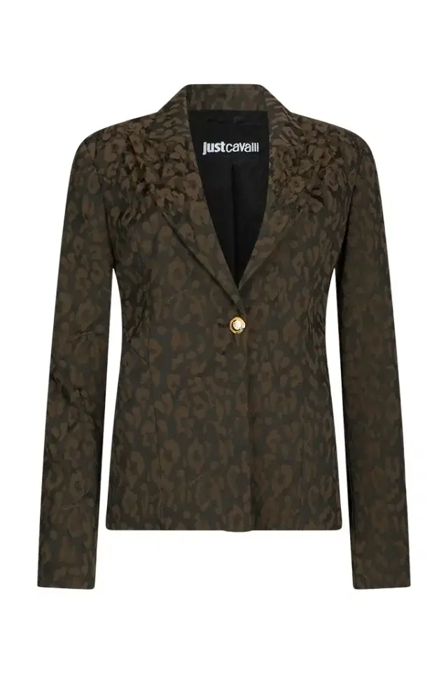 Roberto Cavalli Leopard Print Jacket Blazer