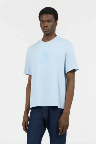 Roberto Cavalli Light Blue T-shirt with Embroidered Logo | Thumbnail 2