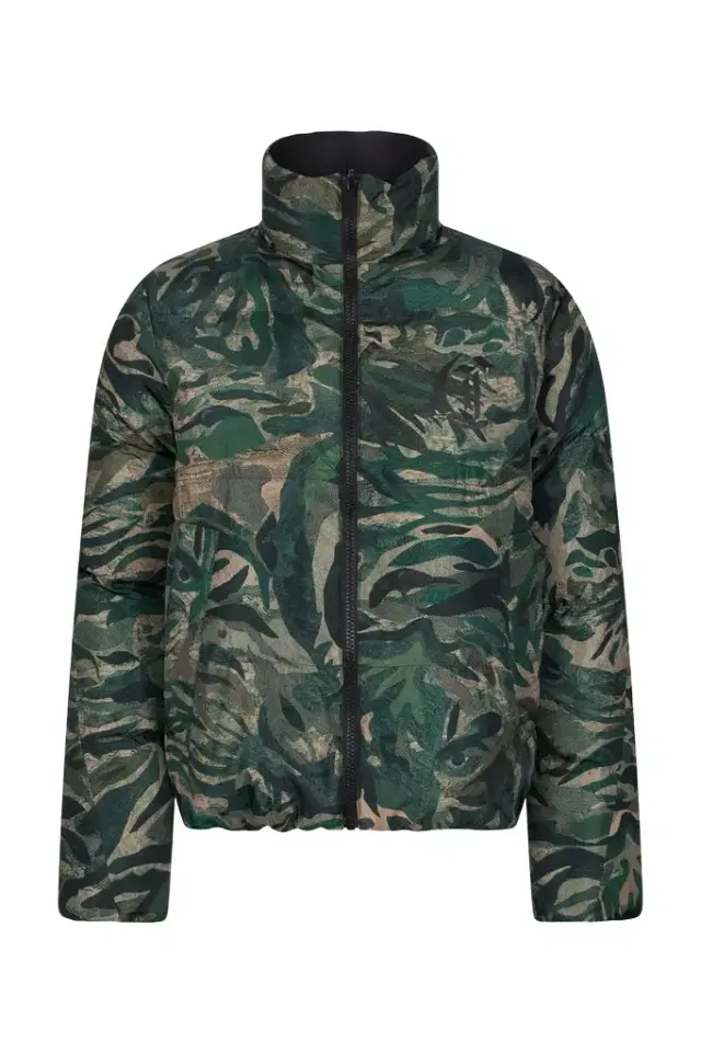Roberto Cavalli Reversible Tiger Camu Print Puffer Jacket