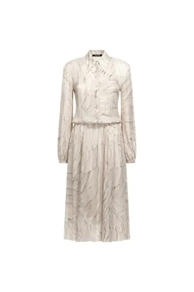 Roberto Cavalli Ice Feathers Print Midi Dress