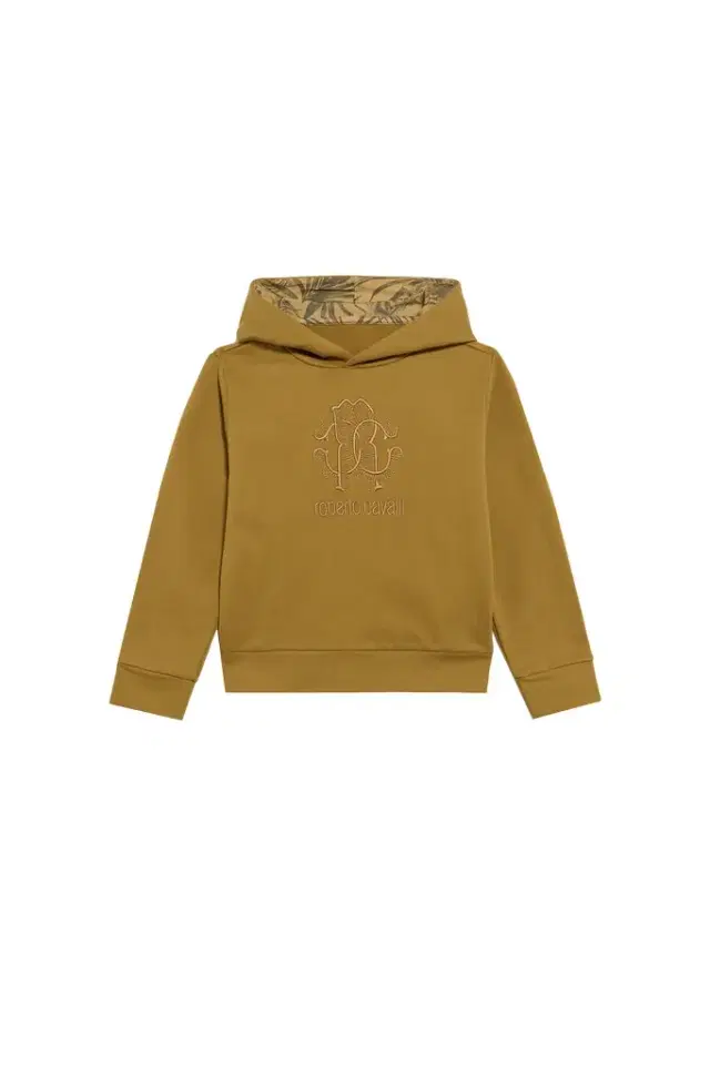 Roberto Cavalli Ochre Hoodie Sweatshirt with Monogram RC