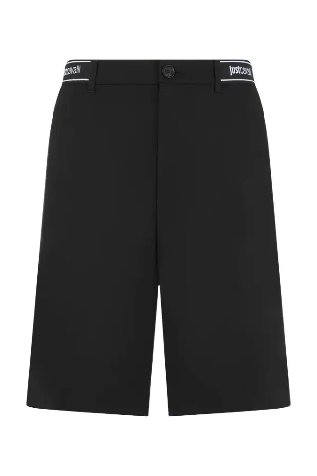 Black Bermuda Shorts With Logo