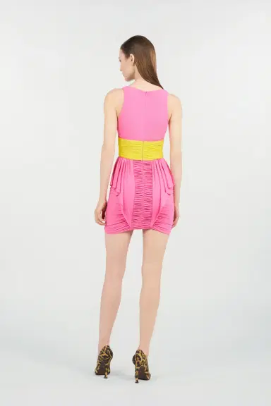 Roberto Cavalli Two-Tone Draped Dress | Thumbnail 3