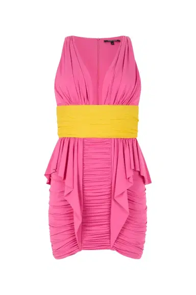 Roberto Cavalli Two-Tone Draped Dress | Thumbnail 1