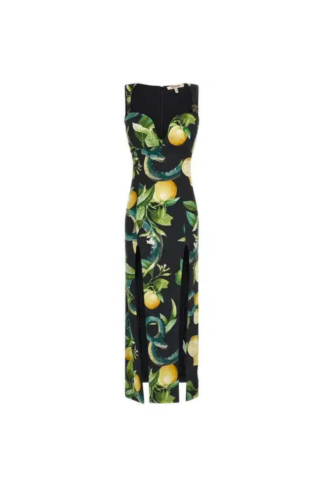 Roberto Cavalli Midi dress with Lemon print