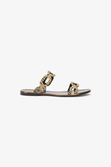 Roberto Cavalli Gold And Black Sandals | Thumbnail 2 Roberto Cavalli Gold And Black Sandals | Thumbnail 2