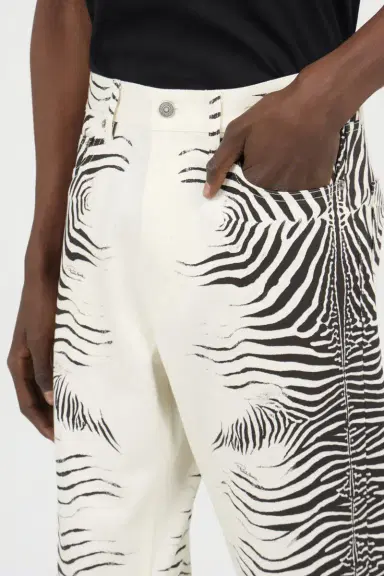 Roberto Cavalli Zebra Print Denim Jeans | Thumbnail 4