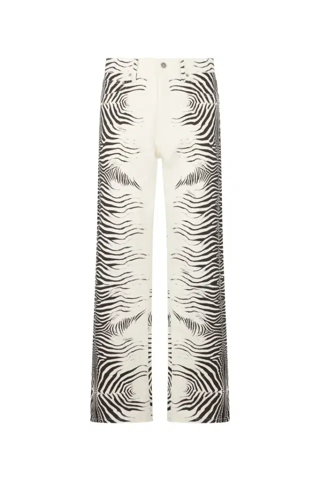 Roberto Cavalli Zebra Print Denim Jeans