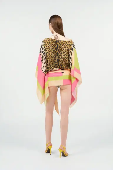 Roberto Cavalli Silk kaftan with Cavalli Pop print | Thumbnail 3