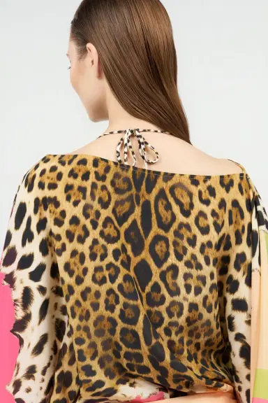 Roberto Cavalli Silk kaftan with Cavalli Pop print | Thumbnail 6
