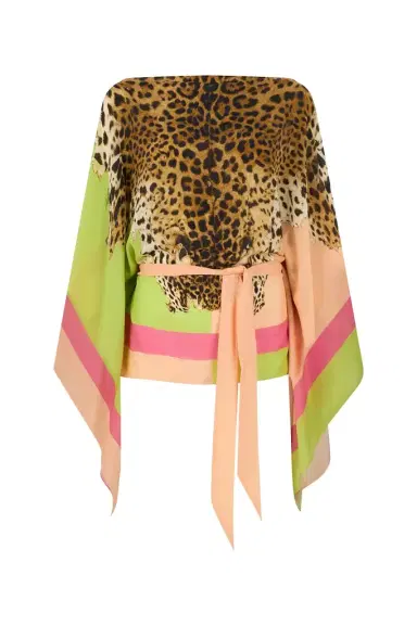 Roberto Cavalli Silk kaftan with Cavalli Pop print | Thumbnail 1