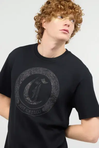 Roberto Cavalli T-Shirt With Mini-Studded Logo | Thumbnail 4