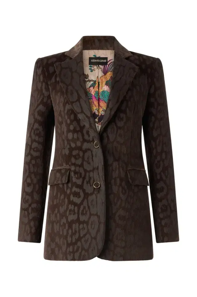 Roberto Cavalli Jaguar Skin Corduroy Jacket