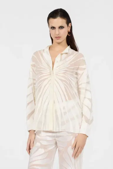 Roberto Cavalli Shirt With Ray Devoré Print | Thumbnail 2