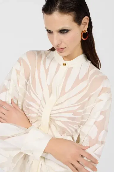 Roberto Cavalli Shirt With Ray Devoré Print | Thumbnail 4