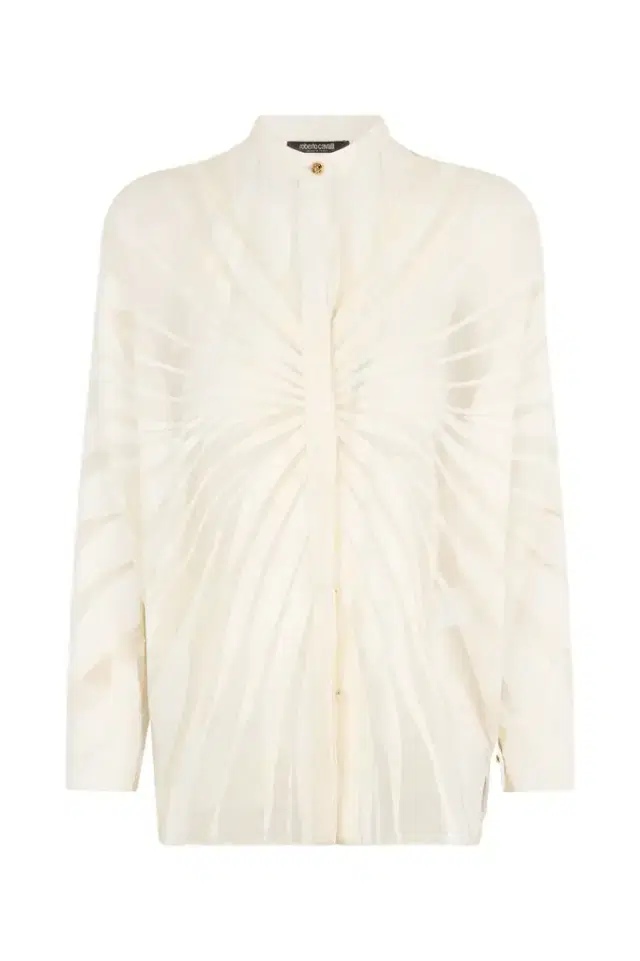 Roberto Cavalli Shirt With Ray Devoré Print