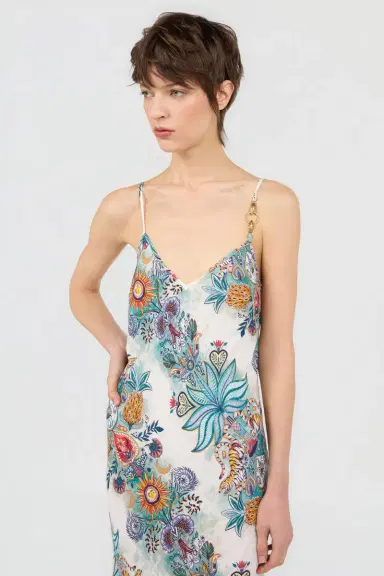 Roberto Cavalli Tropical Garden Print Dress | Thumbnail 4 Roberto Cavalli Tropical Garden Print Dress | Thumbnail 4
