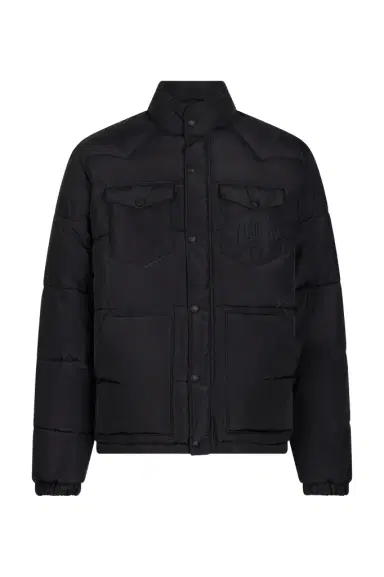 Roberto Cavalli Black Puffer Jacket with Monogram JC | Thumbnail 1