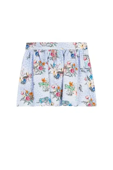 Roberto Cavalli Jaguar And Flower-Print Pleated Skirt | Thumbnail 1