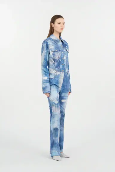 Roberto Cavalli Patchwork Denim Jumpsuit | Thumbnail 2 Roberto Cavalli Patchwork Denim Jumpsuit | Thumbnail 2
