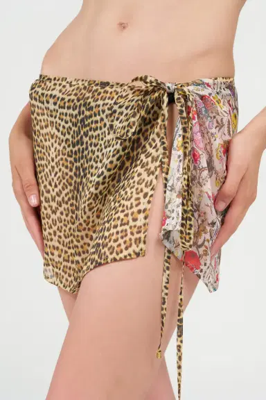 Roberto Cavalli Baby Jaguar Print Silk Pareo | Thumbnail 5 Roberto Cavalli Baby Jaguar Print Silk Pareo | Thumbnail 5