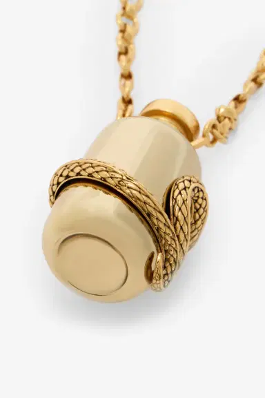 Roberto Cavalli Antiqued Gold Necklace with Pendant and Snake Motif | Thumbnail 5 Roberto Cavalli Antiqued Gold Necklace with Pendant and Snake Motif | Thumbnail 5