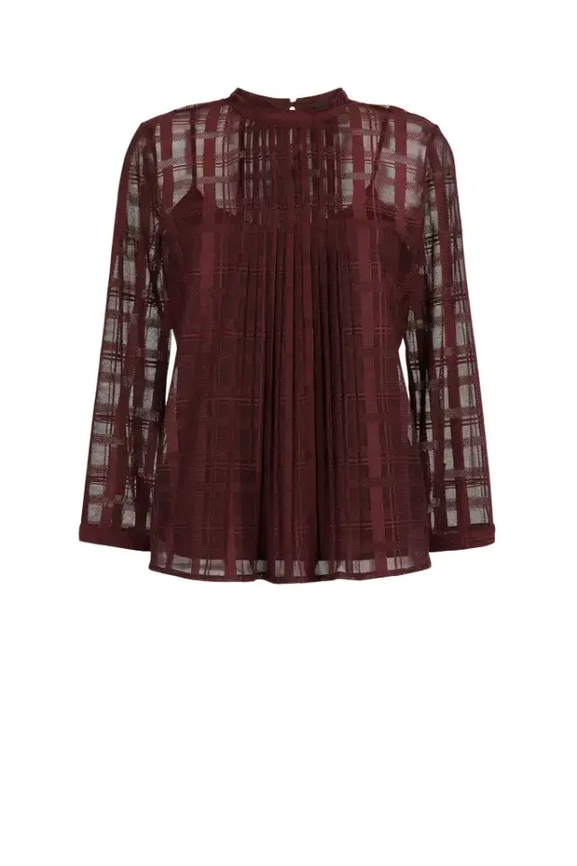 Roberto Cavalli Just Cavalli Check-Jacquard Pleated Top