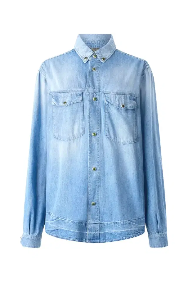 Roberto Cavalli Denim Shirt With Jewel Buttons
