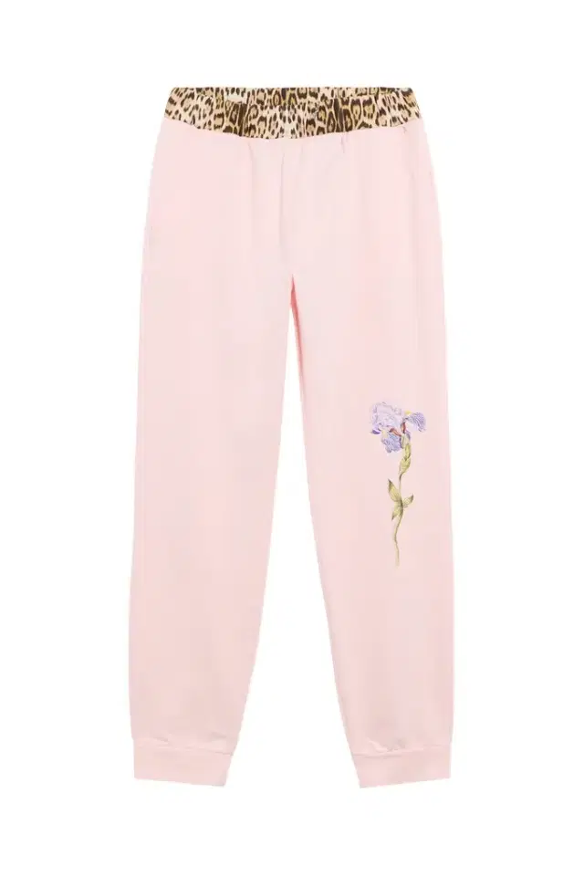 Roberto Cavalli Pink Joggers With Leopard Waistband