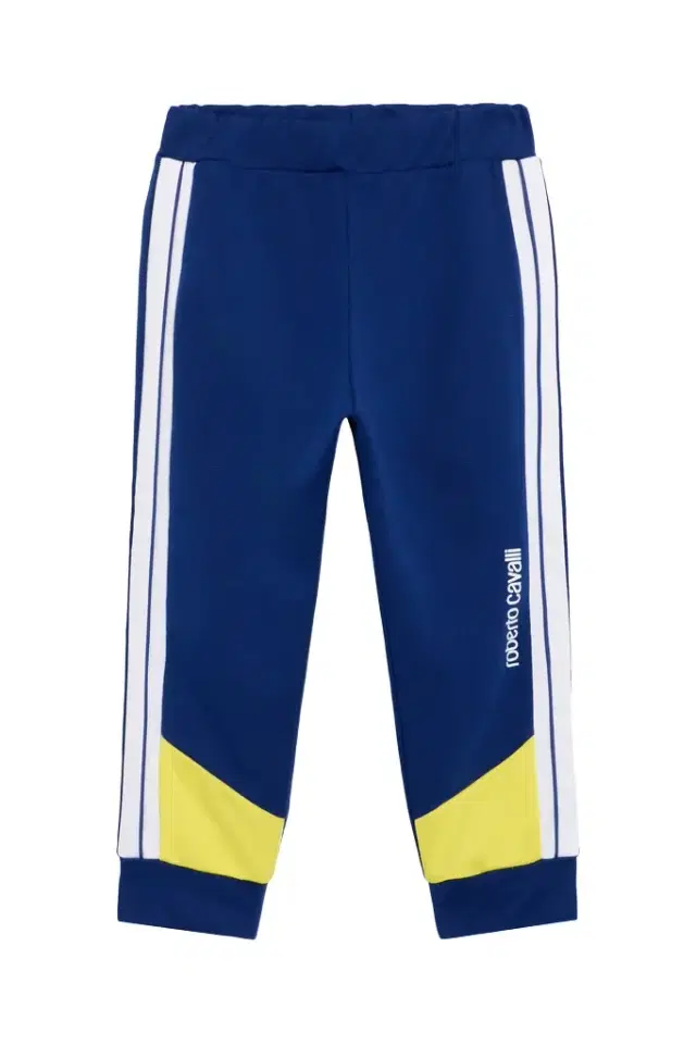 Roberto Cavalli Blue Color-Block Jogging Trousers